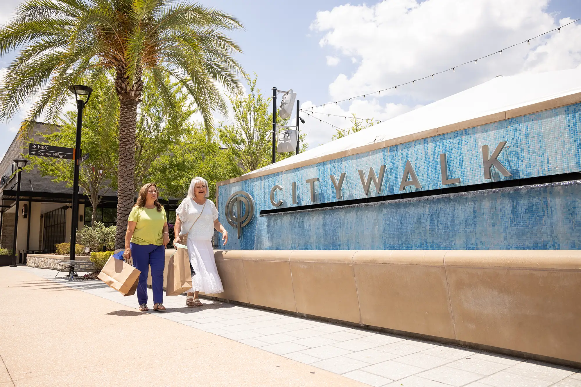 Two senior women shopping in Gainesville, Florida